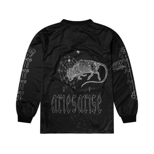 Aries The Rat Project Airtex Long Sleeve T-Shirt Black