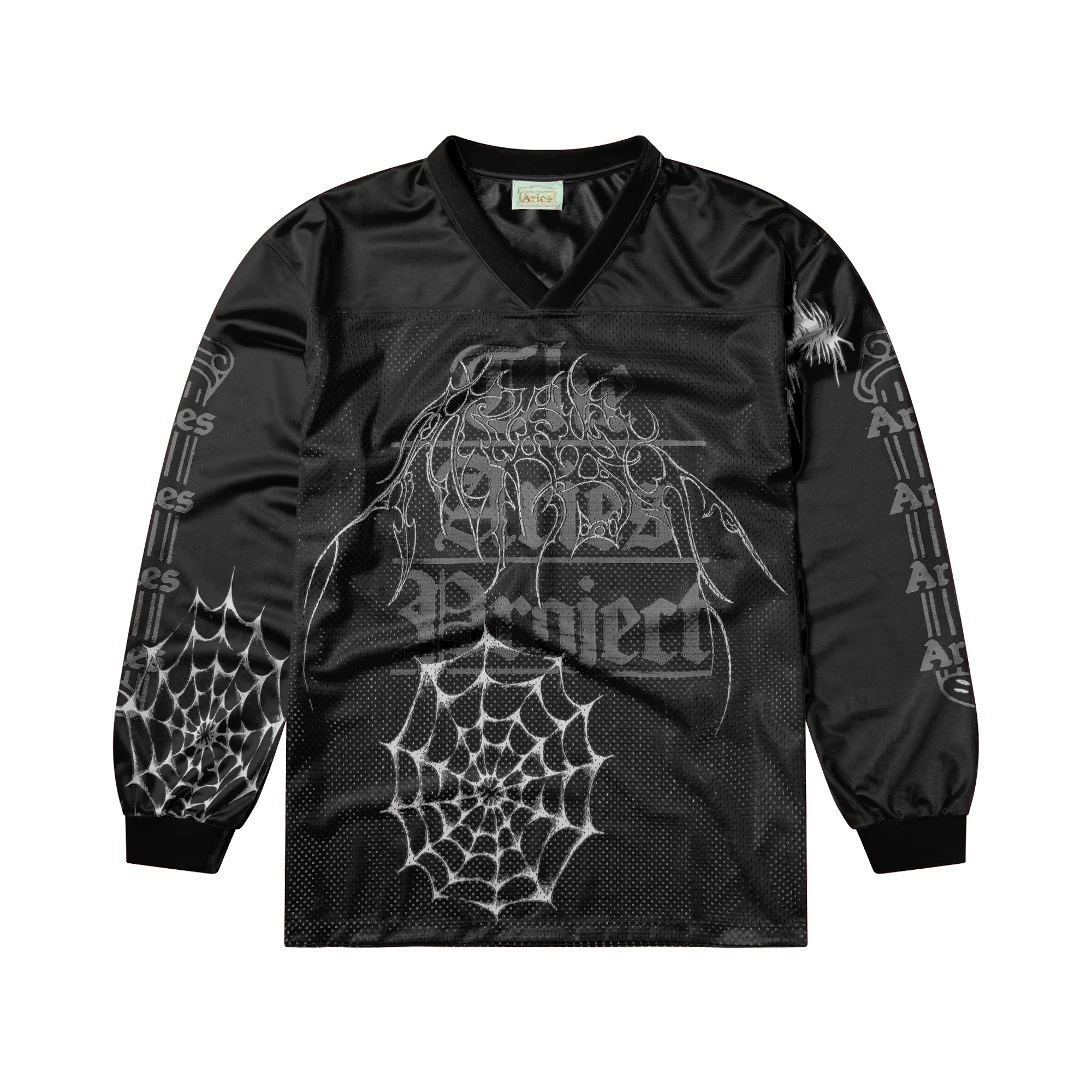 Aries The Rat Project Airtex Long Sleeve T-Shirt Black