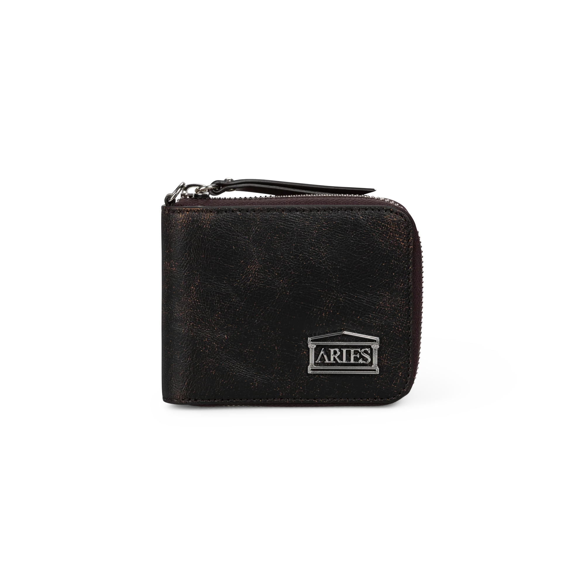 Aries Vintage Leather Bobby Wallet Brown