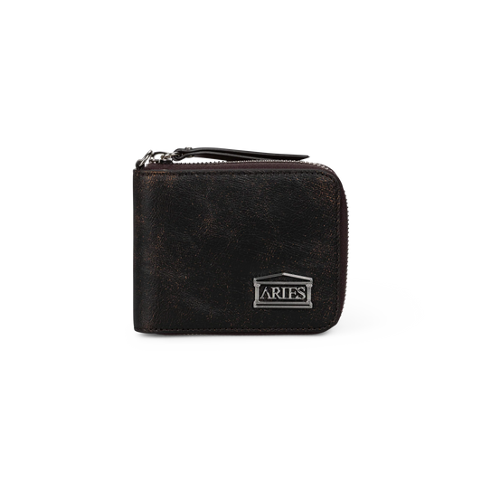 Aries Vintage Leather Bobby Wallet Brown