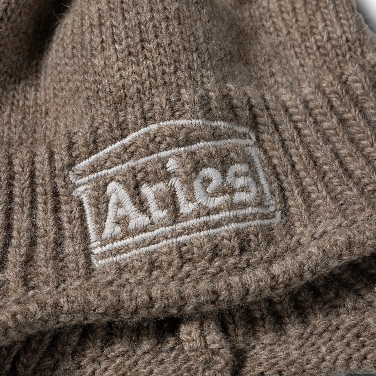 Aries Chunky Knit Pom Pom Beanie Brown