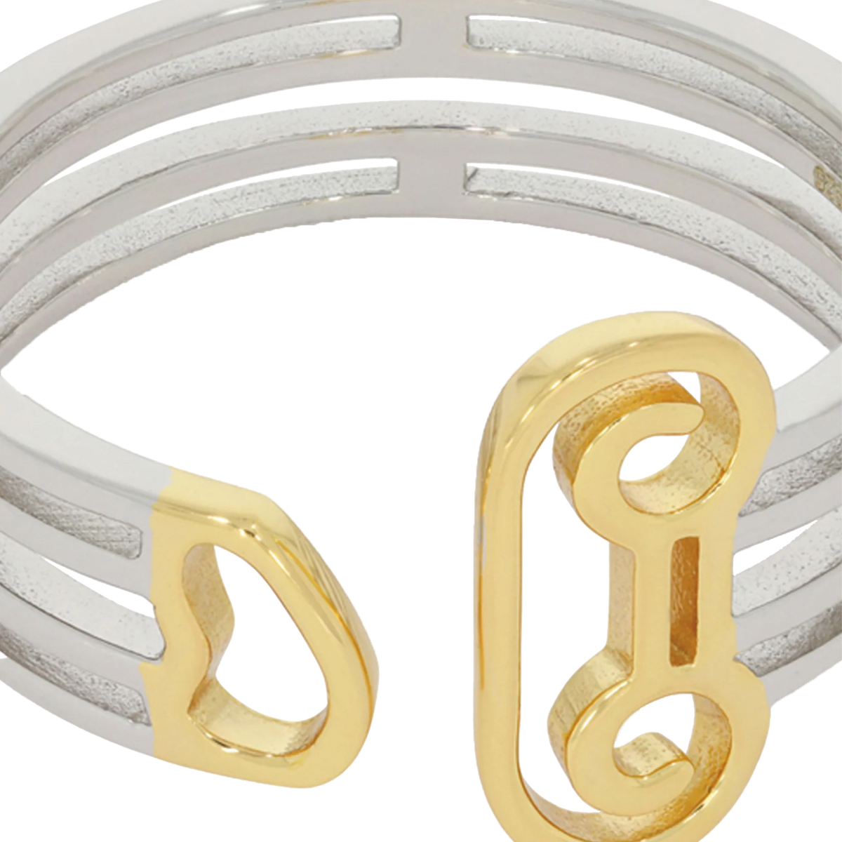 Aries Column Ring Silver/Gold