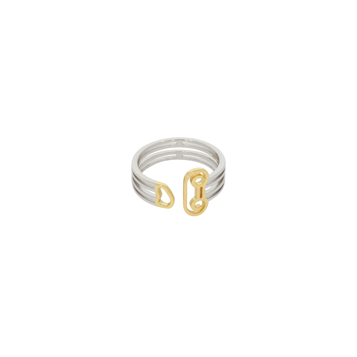Aries Column Ring Silver/Gold