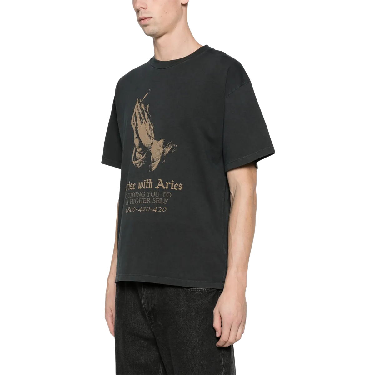 Aries Faded Arise with Aries T-Shirt Black