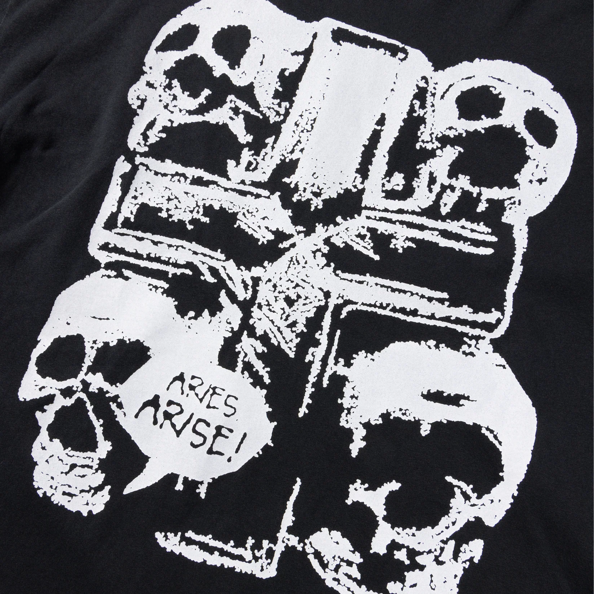 Aries Faded I'm Cross Long Sleeve T-Shirt Black