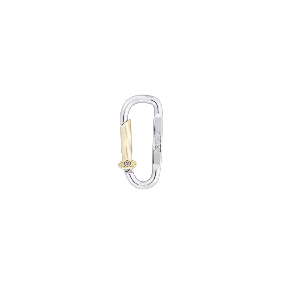 Aries Mini Carabiner Chain Necklace Silver 14/22 inch