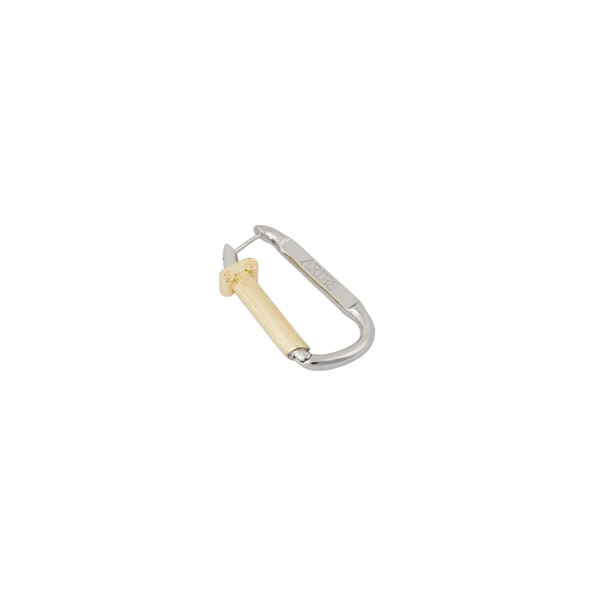 Aries Mini Column Carabiner Earrings Silver/Gold