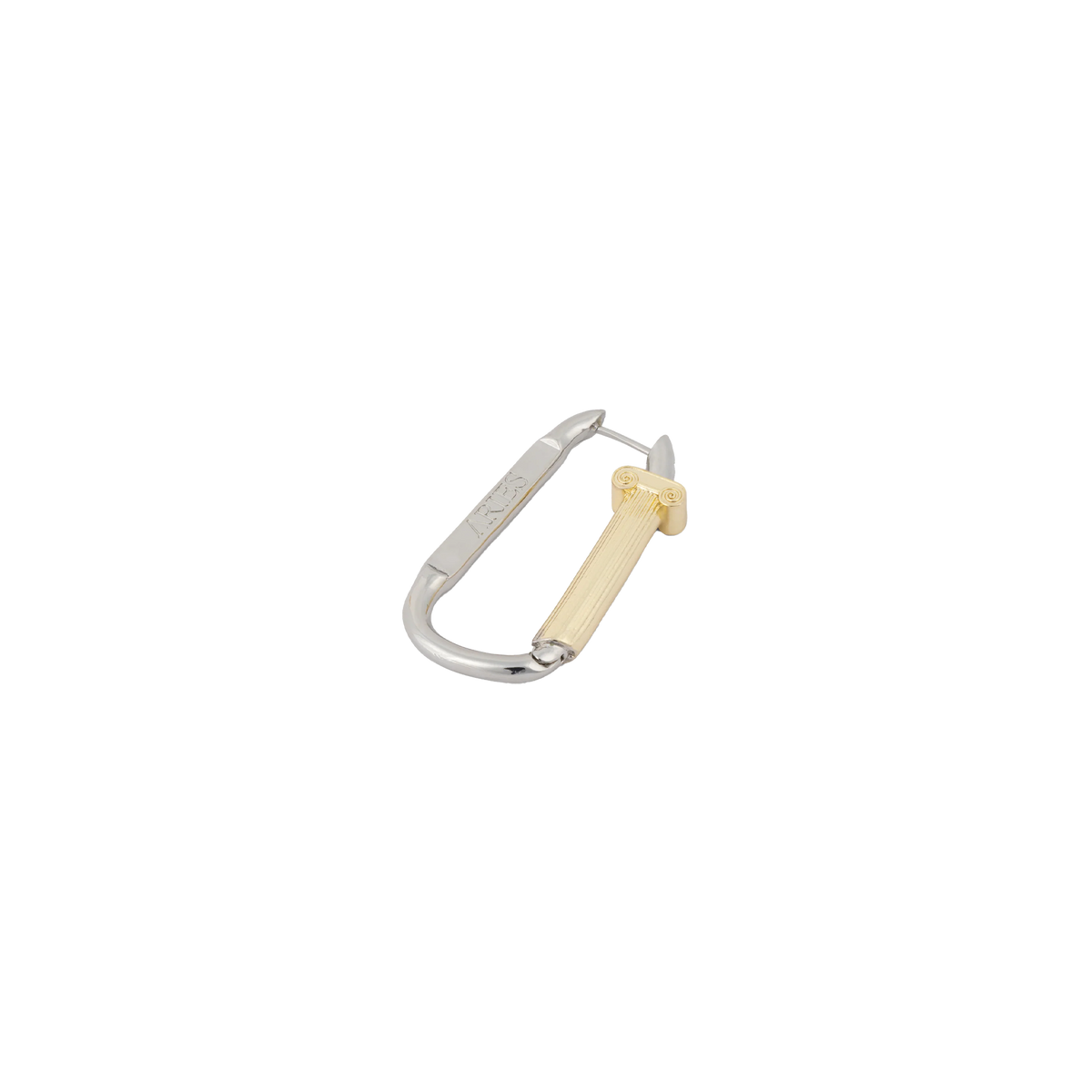 Aries Mini Column Carabiner Earrings Silver/Gold