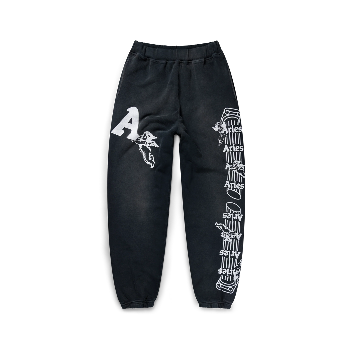 Aries Premium Aged Cherub Column Sweatpant Black