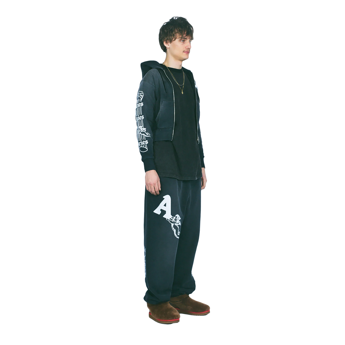Aries Premium Aged Cherub Column Sweatpant Black