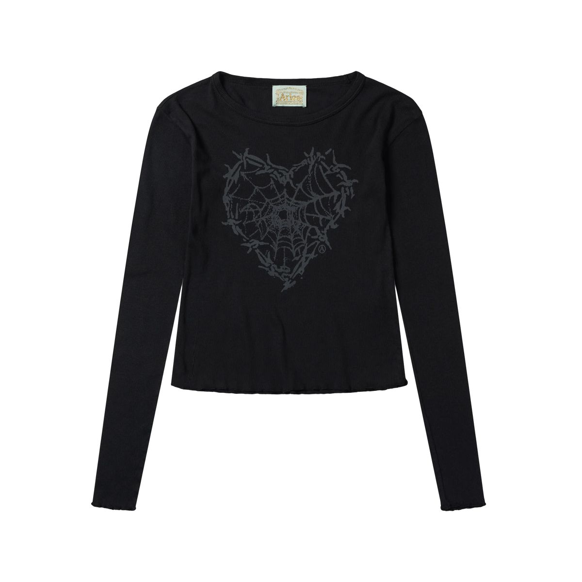 Aries Women's Barbed Love Baby Long Sleeve T-Shirt Black
