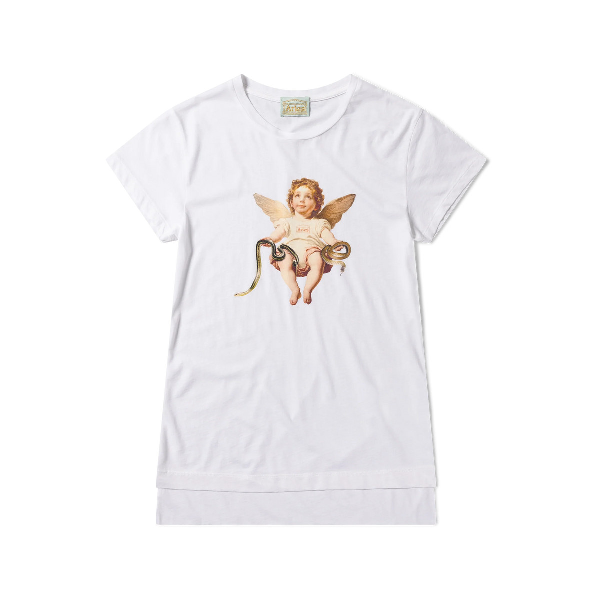 Aries Women's Lil Cherub Cap Sleeve T-Shirt Off White