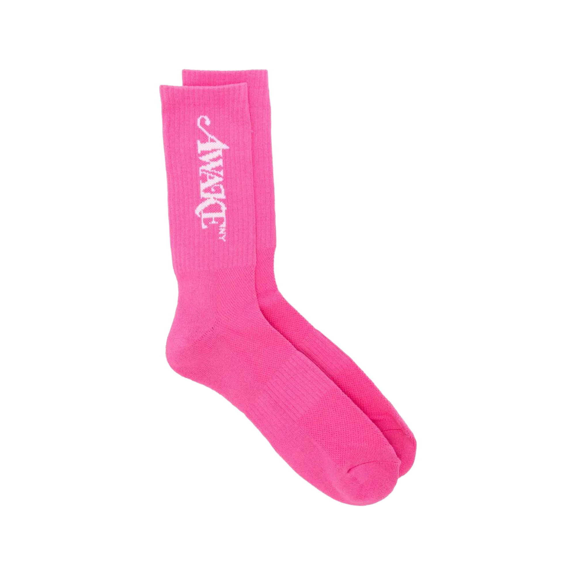 Awake NY Classic Logo Socks Pink
