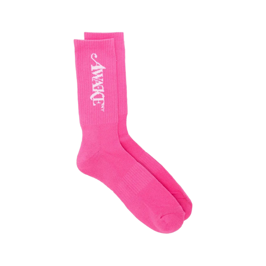 Awake NY Classic Logo Socks Pink