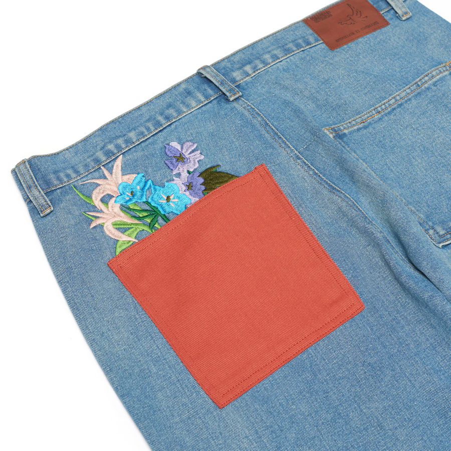 Kidsuper Flower Pot Jeans Blue
