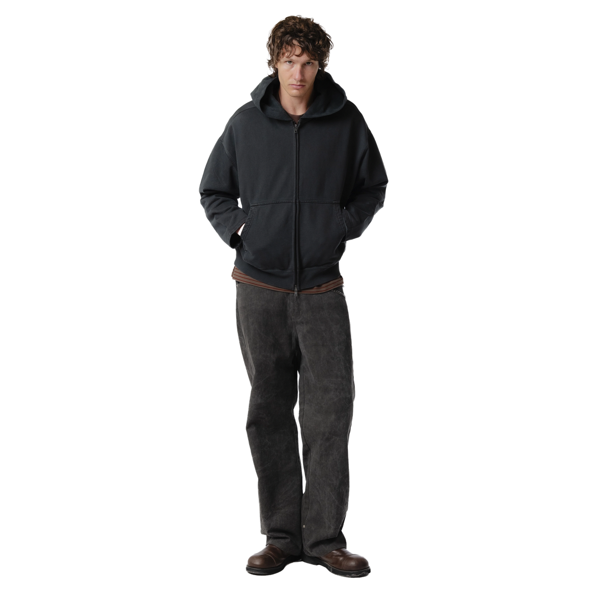 Beach Brains Bomber Zip Hood Black