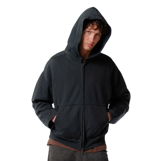 Beach Brains Bomber Zip Hood Black