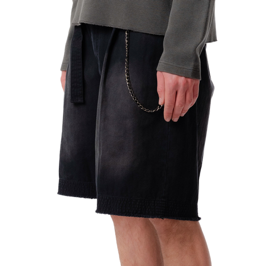 Beach Brains Pleated Work Short Black