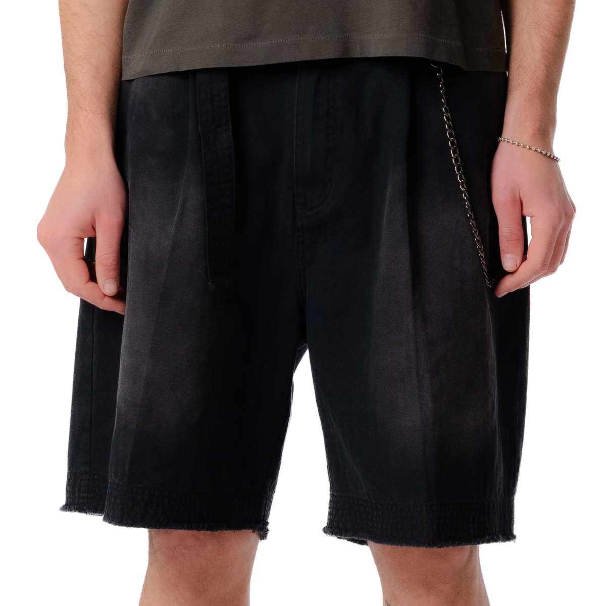 Beach Brains Pleated Work Short Black
