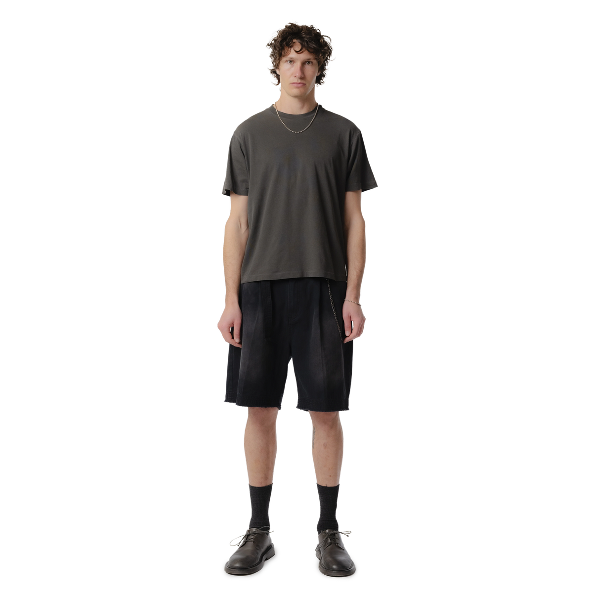 Beach Brains Pleated Work Short Black