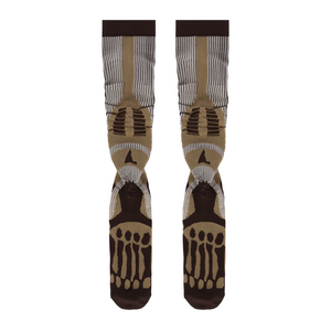 ROA Bones Long Socks Brown RBMW081FA58