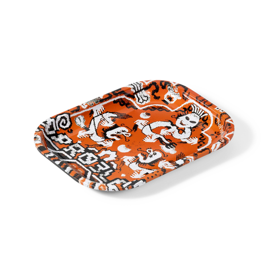 No Problemo Rugged Metal Tray Red