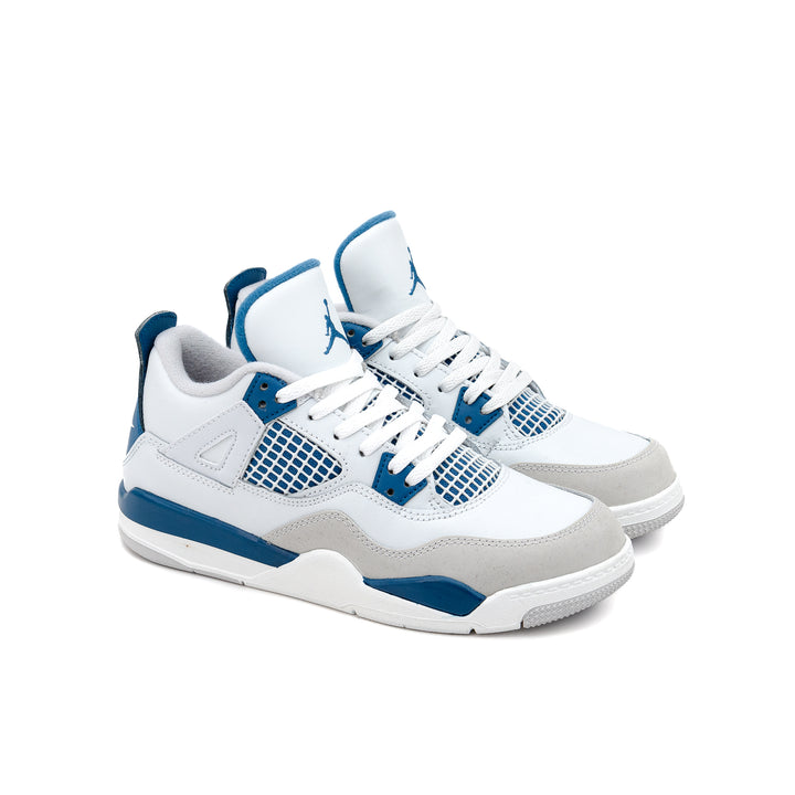 Nike Jordan 4 Retro (PS) Off White/Military Blue/Neutral Grey BQ7669-141