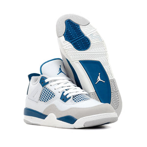 Nike Jordan 4 Retro (PS) Off White/Military Blue/Neutral Grey BQ7669-141