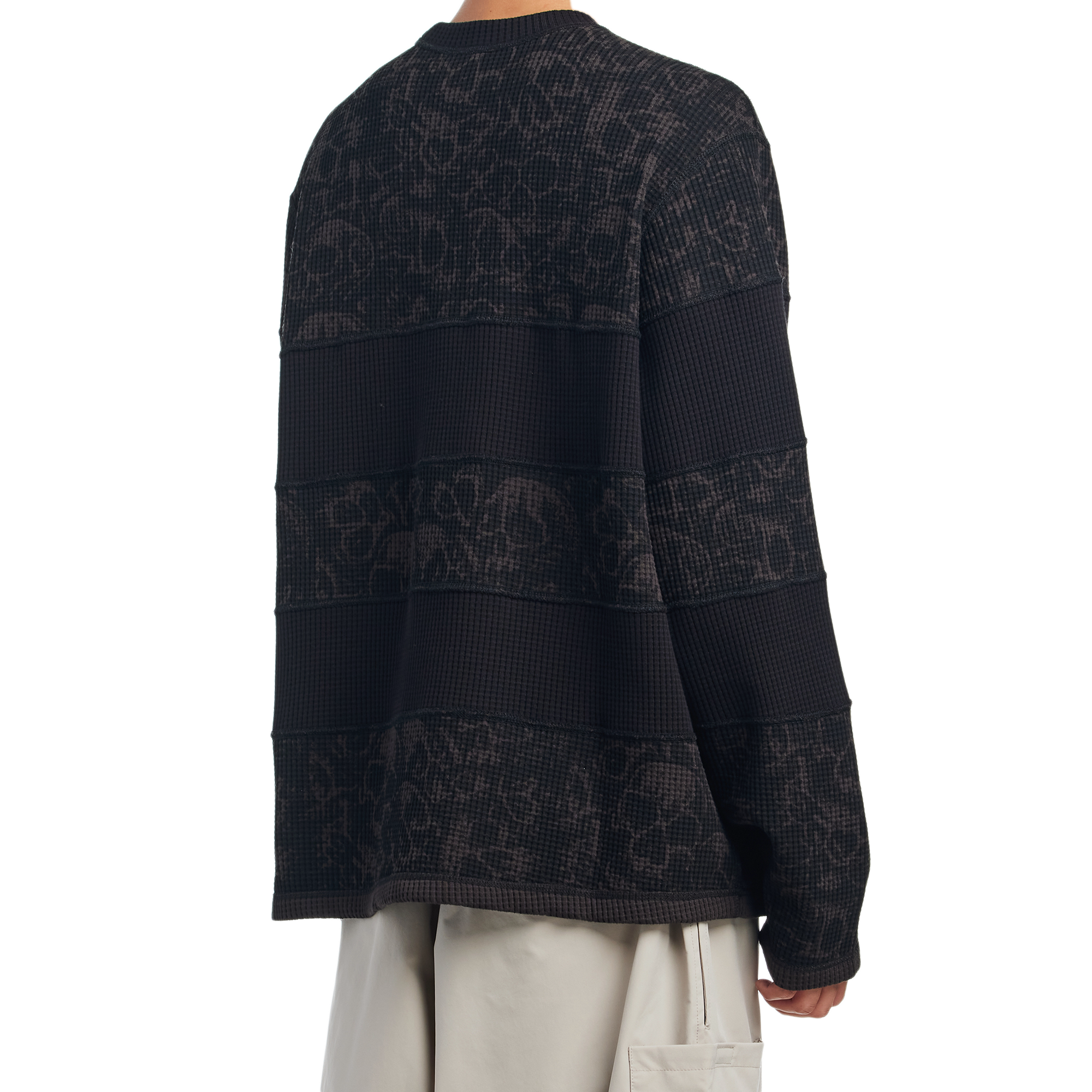 Babylon Patchwork Long Sleeve Jet Black