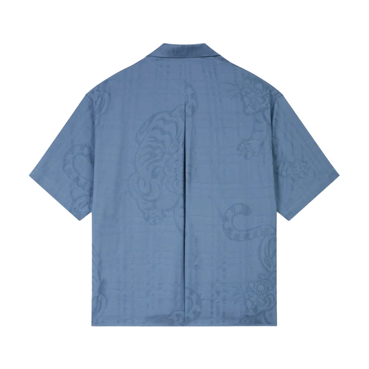 Kenzo Bamboo Tiger Hawaiian SS Shirt Blue