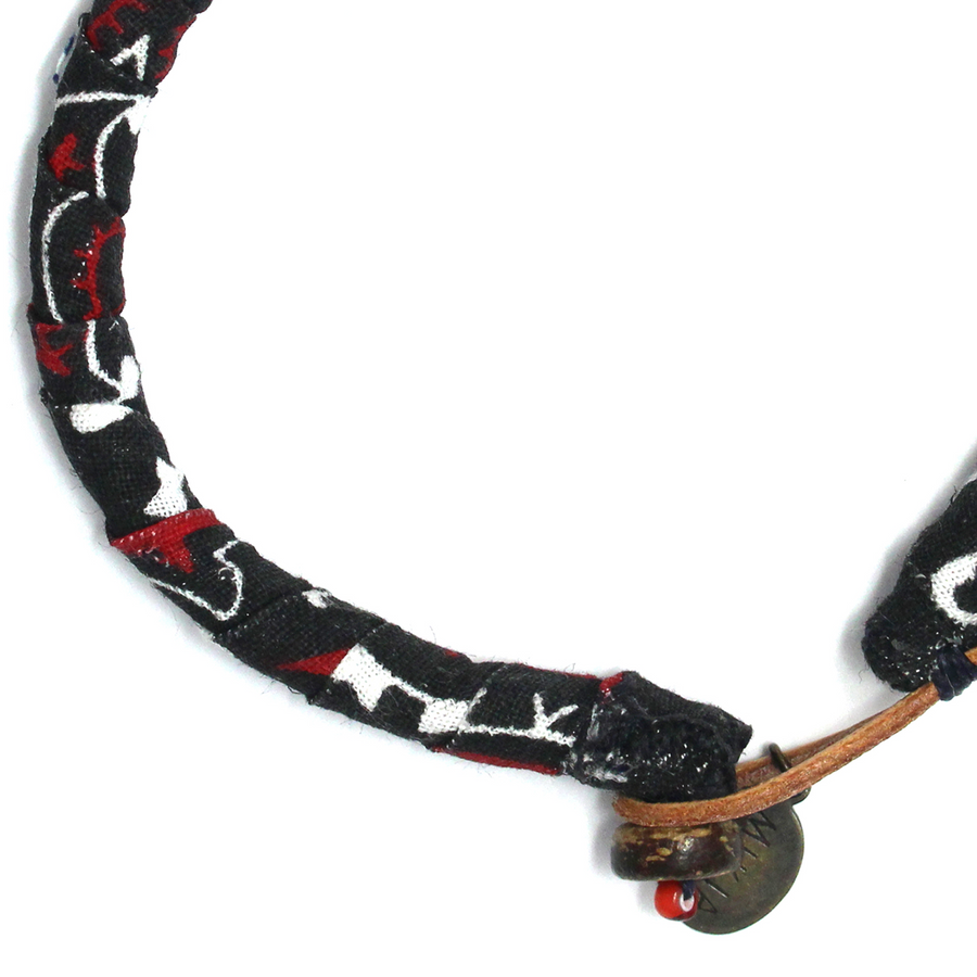 Mikia Bandana Bracelet Black & Red 231-M-007180-01