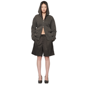 Beach Brains Cut Short Black Herringbone