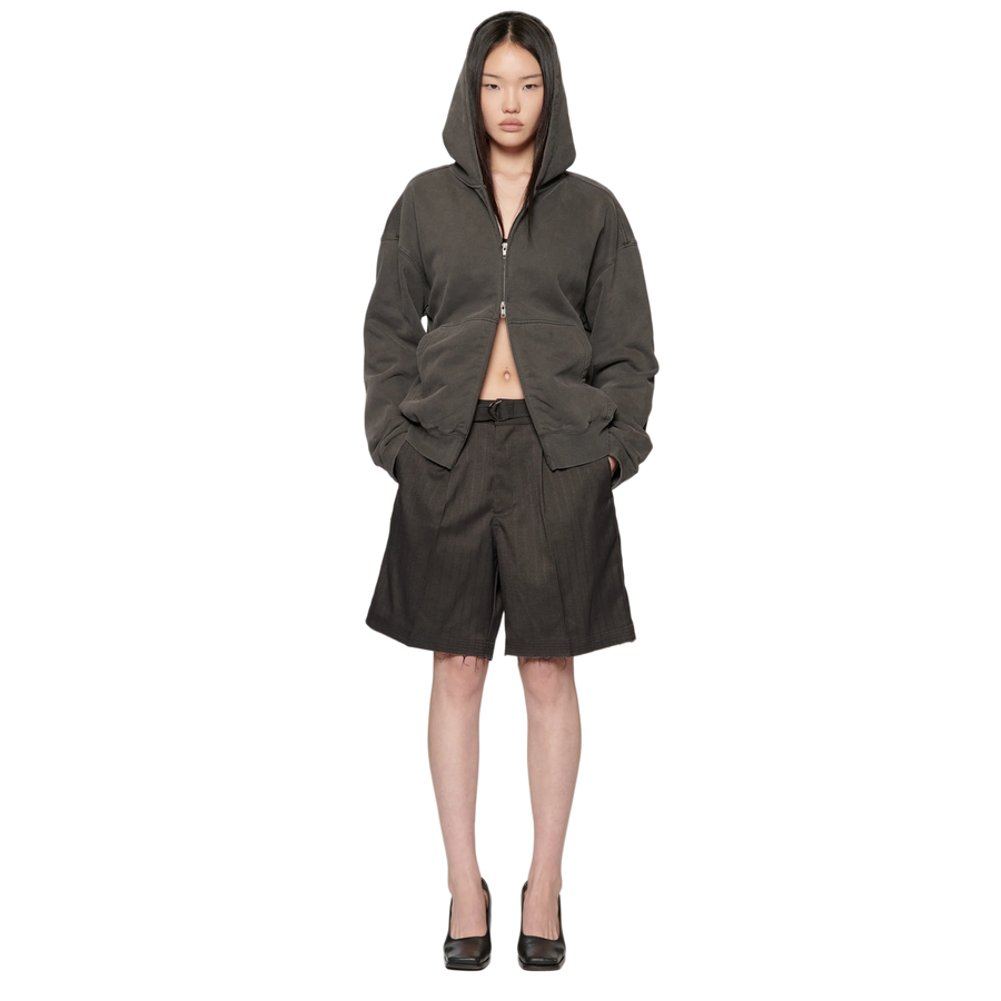 Beach Brains Cut Short Black Herringbone