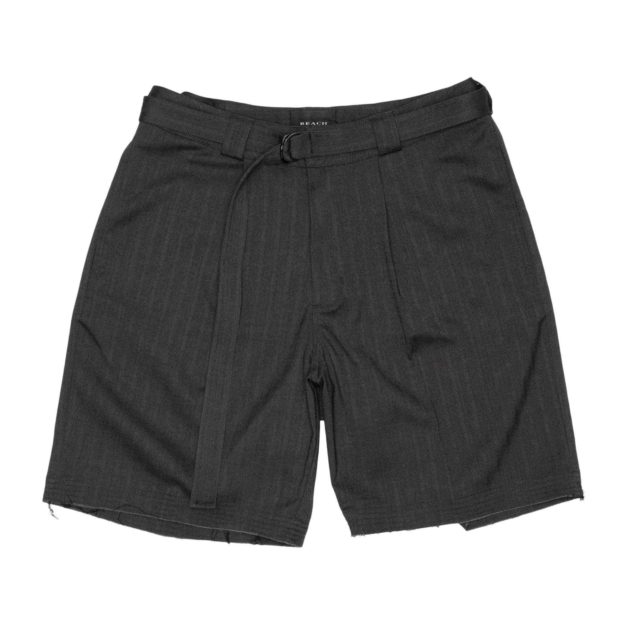 Beach Brains Cut Short Black Herringbone