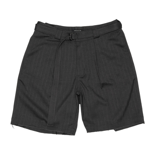 Beach Brains Cut Short Black Herringbone