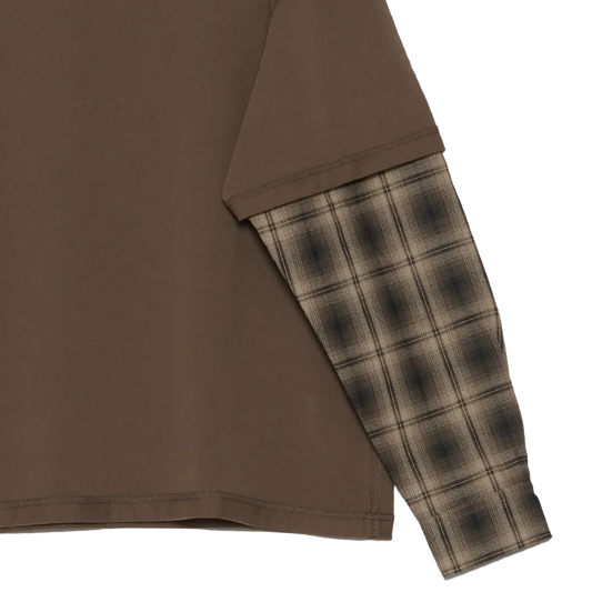 Beach Brains Dead End Shirt Brown/Check