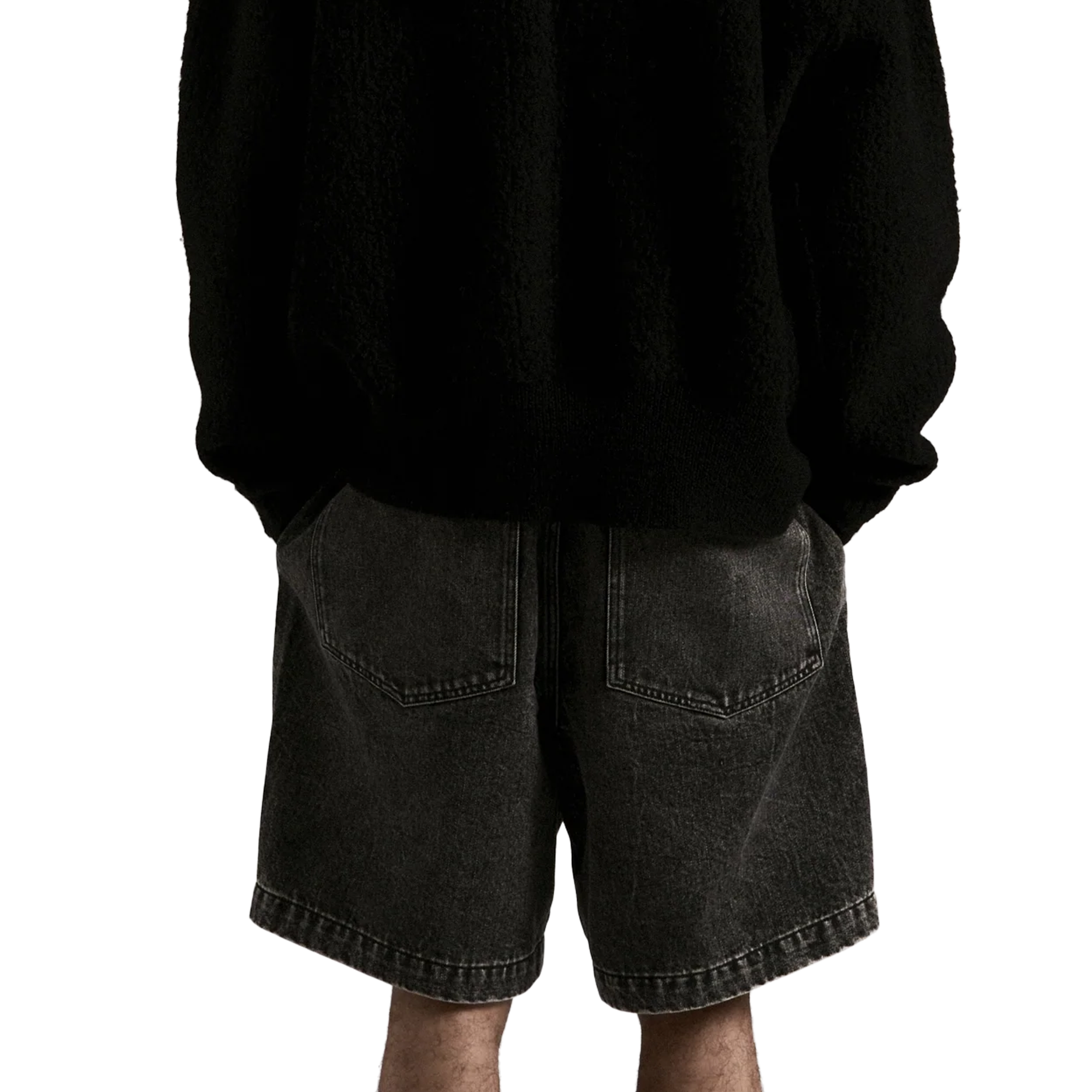 Beach Brains Denim Short Washed Black