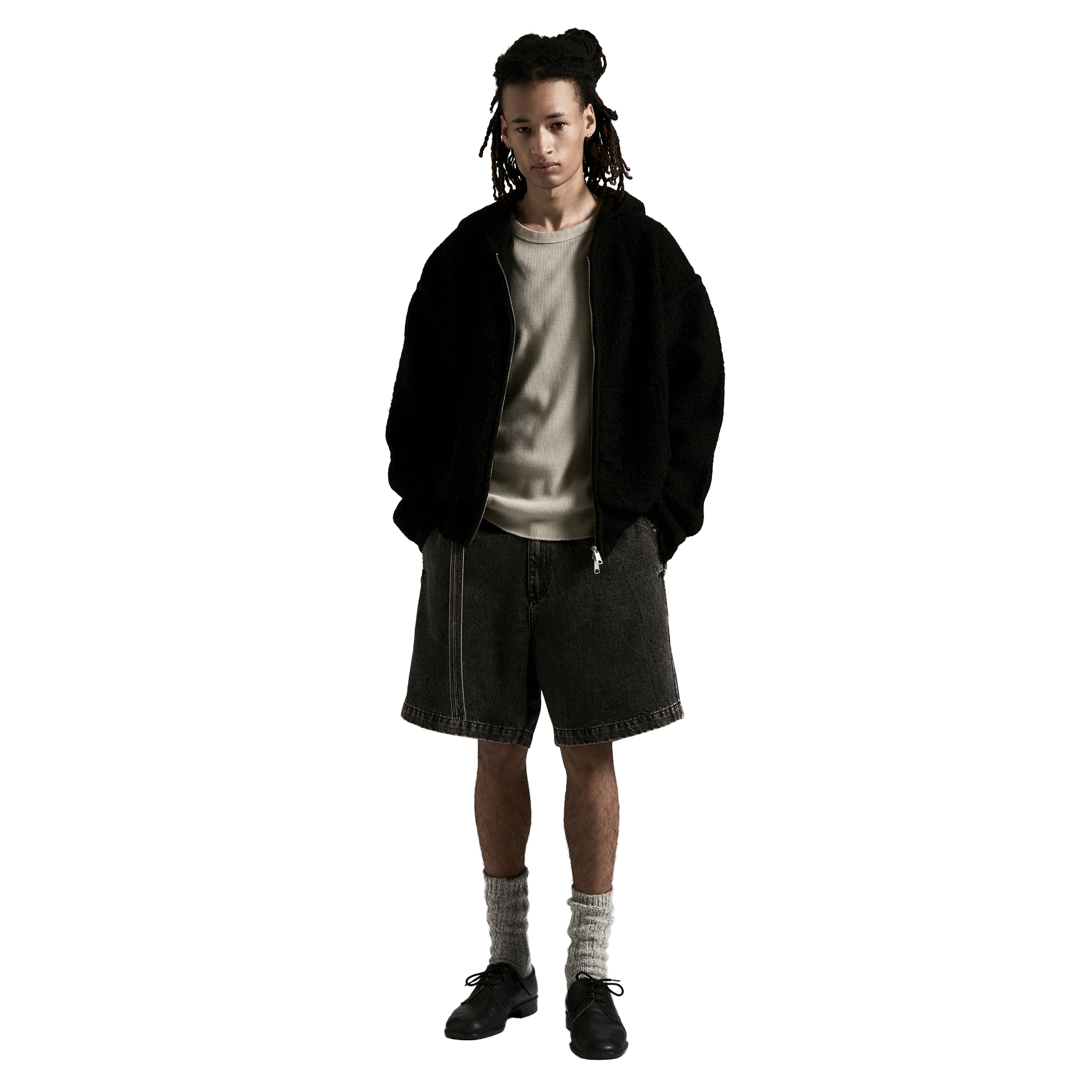 Beach Brains Denim Short Washed Black