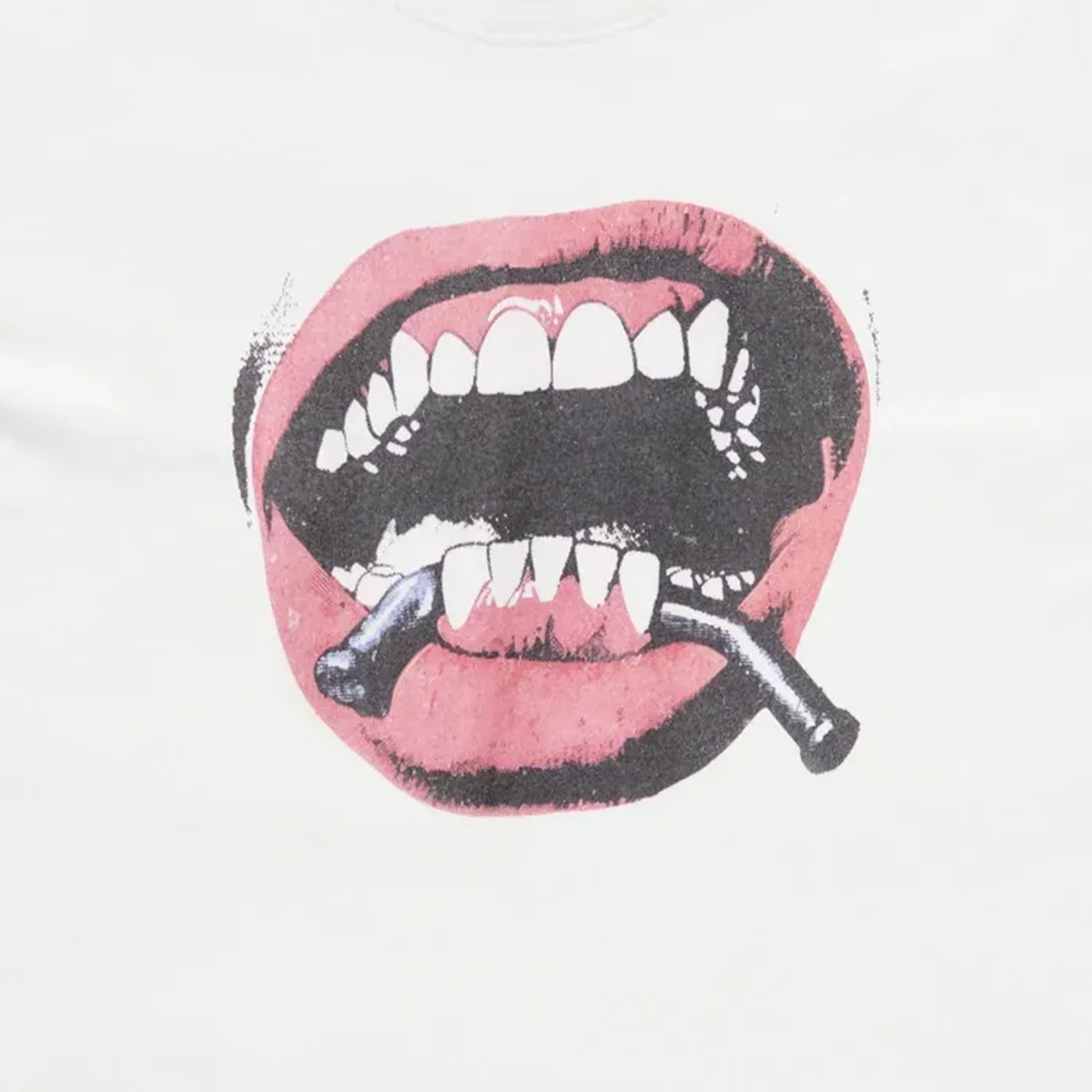 Beach Brains Mouth Tee Crisp White