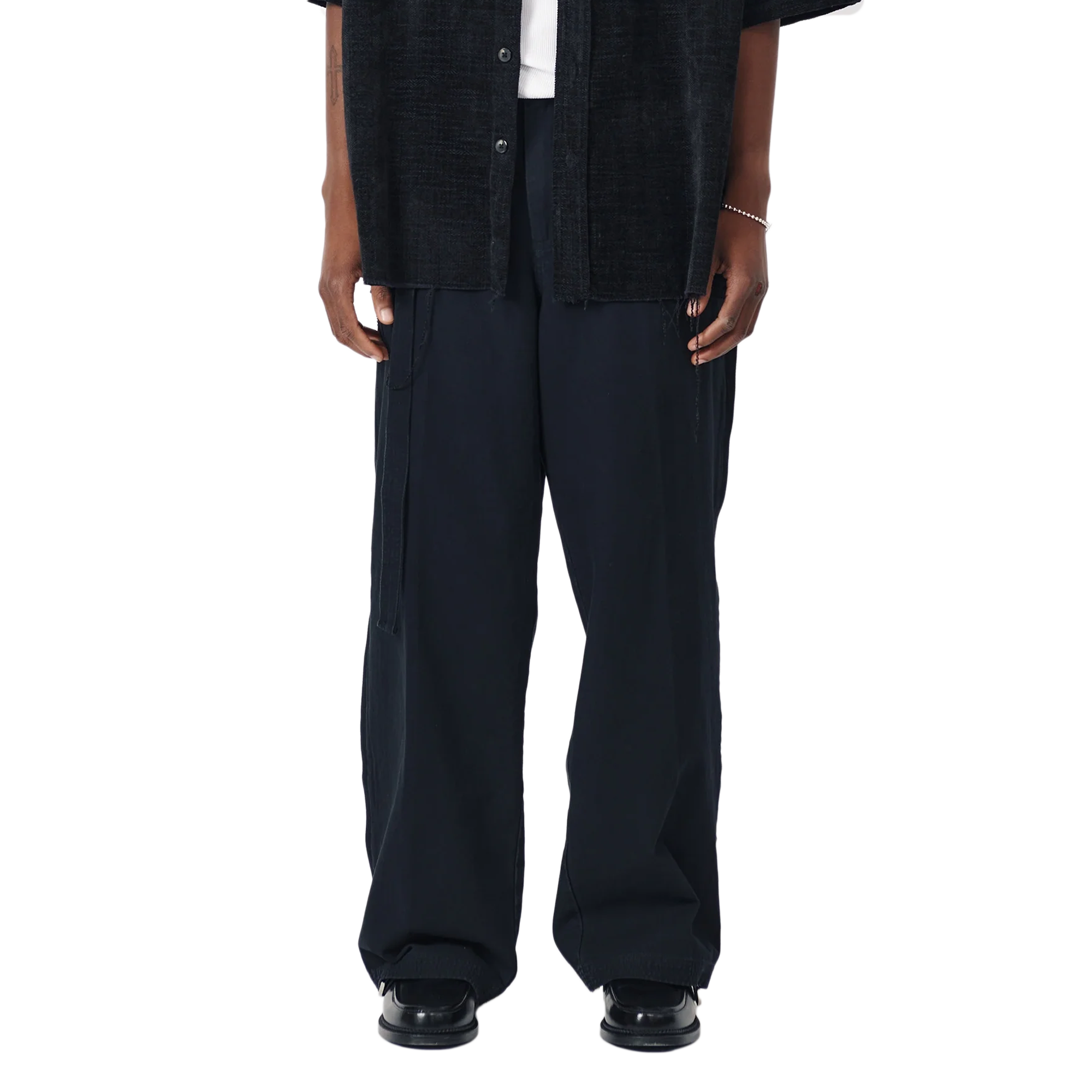 Beach Brains Pleated Work Pant Black