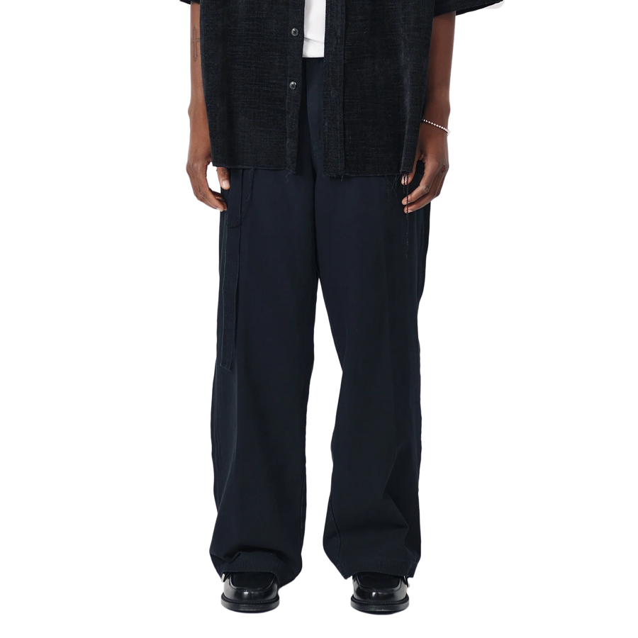 Beach Brains Pleated Work Pant Black
