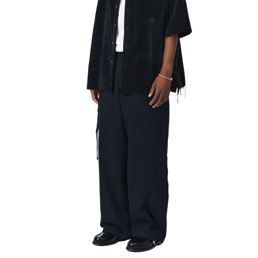 Beach Brains Pleated Work Pant Black