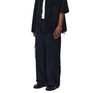 Beach Brains Pleated Work Pant Black