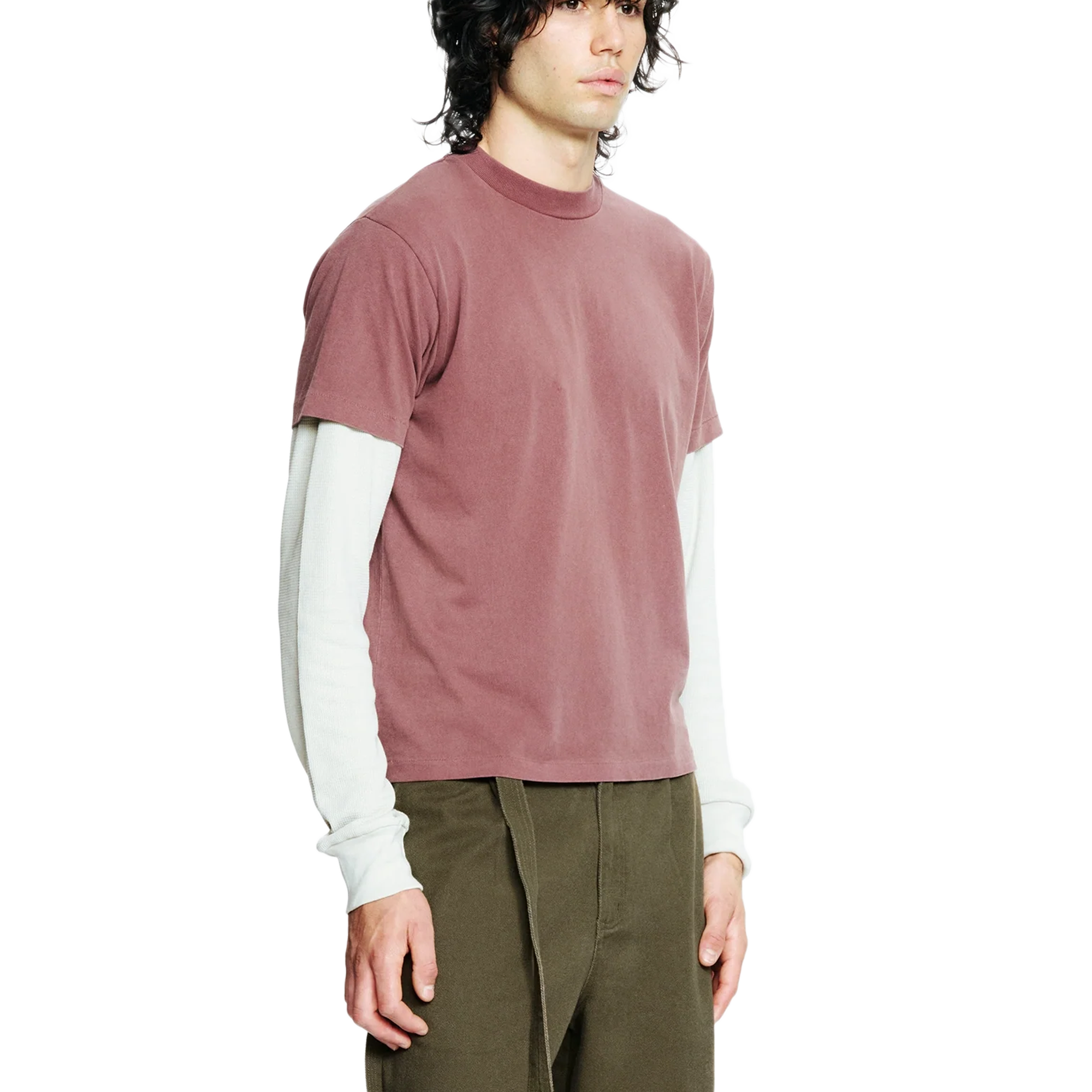 Beach Brains Tide Double T-Shirt Plum/Bone