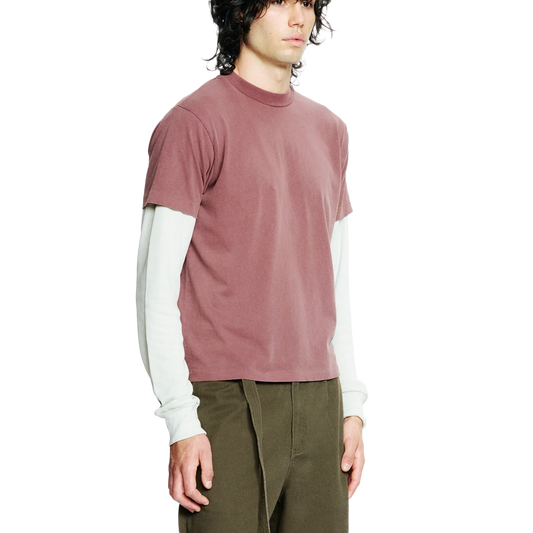 Beach Brains Tide Double T-Shirt Plum/Bone