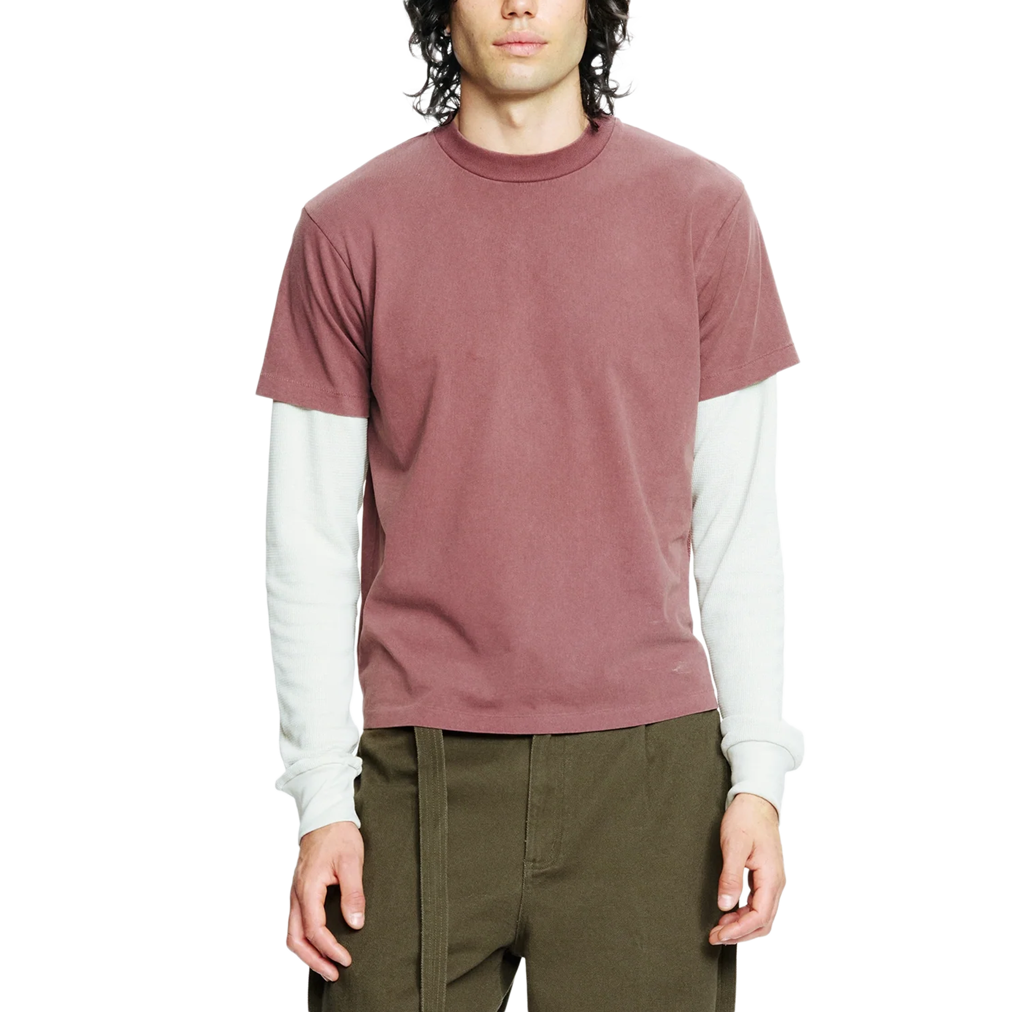 Beach Brains Tide Double T-Shirt Plum/Bone