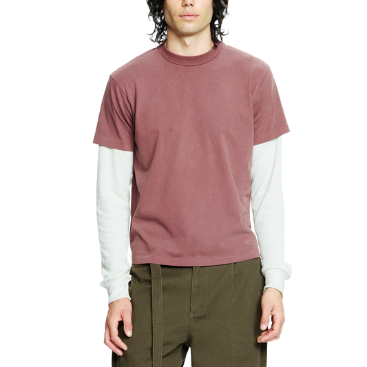 Beach Brains Tide Double T-Shirt Plum/Bone