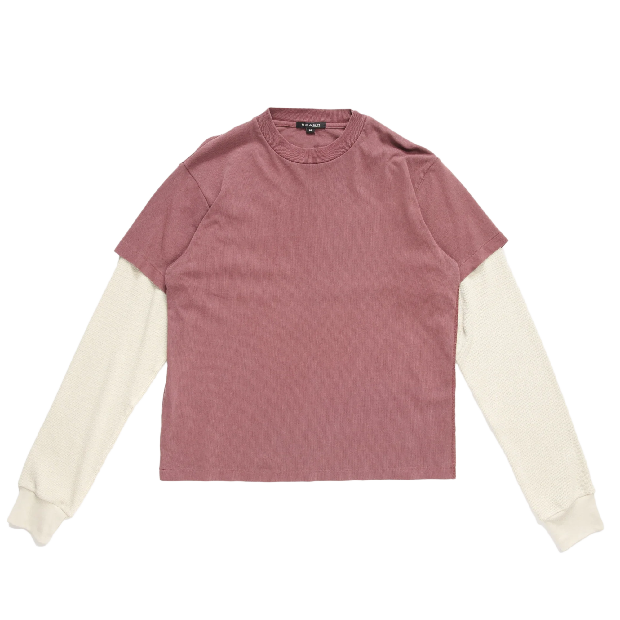 Beach Brains Tide Double T-Shirt Plum/Bone
