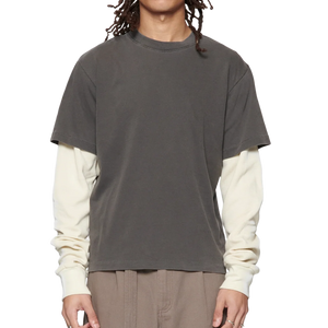 Beach Brains Tide Double T-shirt Charcoal/Bone