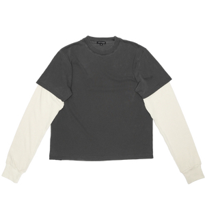 Beach Brains Tide Double T-shirt Charcoal/Bone